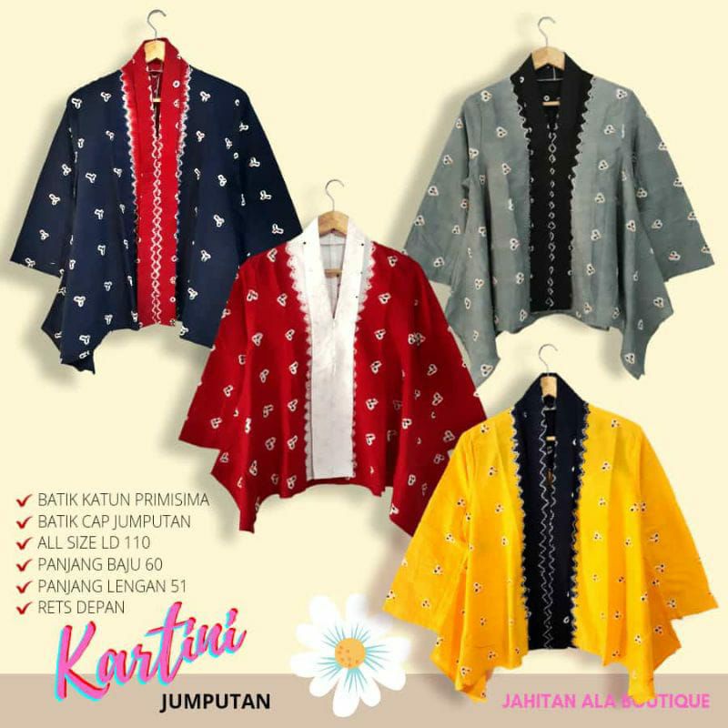 Blouse Batik Jumputan Modern Atasan Batik Wanita Premium Asli Solo