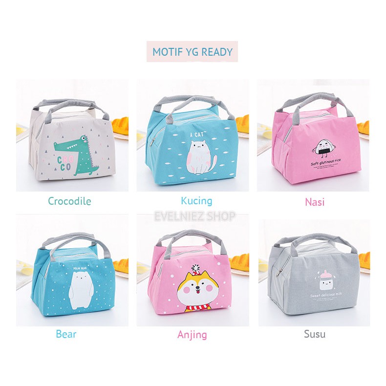 MM-115 Lunch Bag Cooler Bag Motif Lucu/Tas Tahan Panas dan Tahan Dingin/Tas Bekal Makan Siang