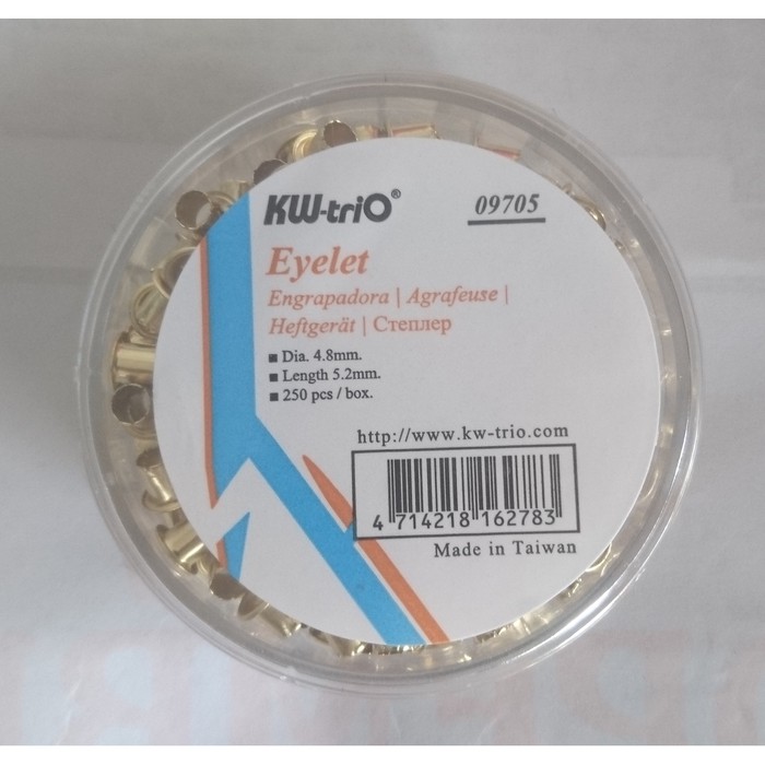 

Eyelets/ Mata ayam/ Kw trio 9705( Length 5.5mm)