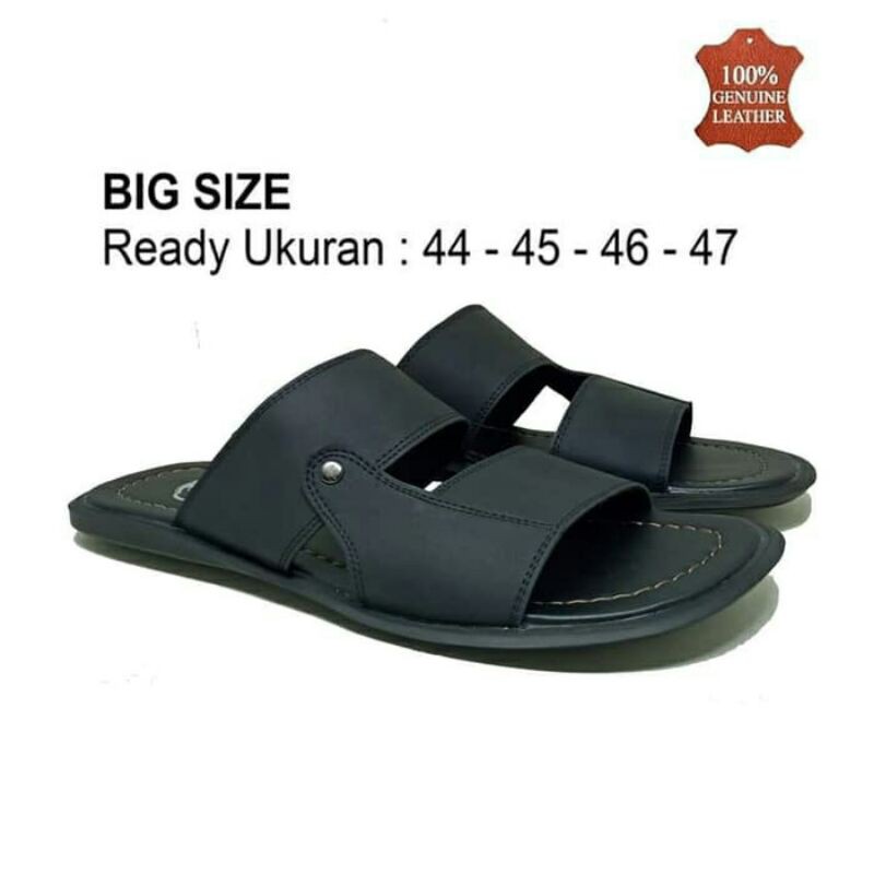 Sandal Pria size  Jumbo 43 44 45 46 47 Sendal Kulit Big Size Murah