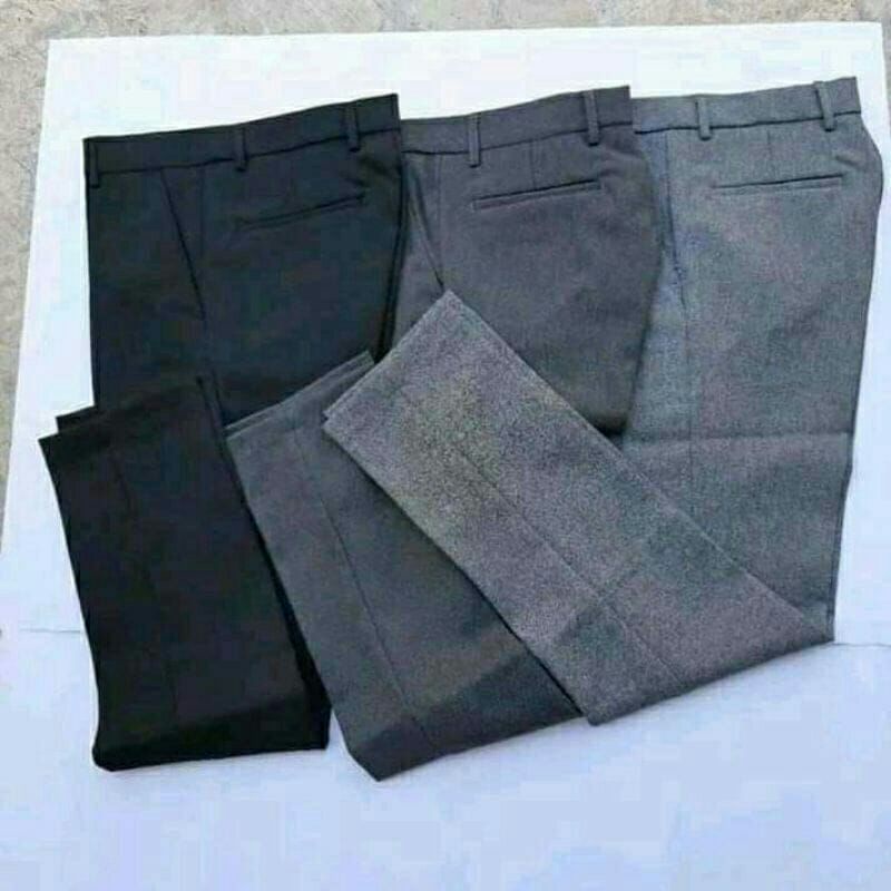 Celana Formal Pria Celana kantor slimfit Celana Bahan Woll (Tebal)