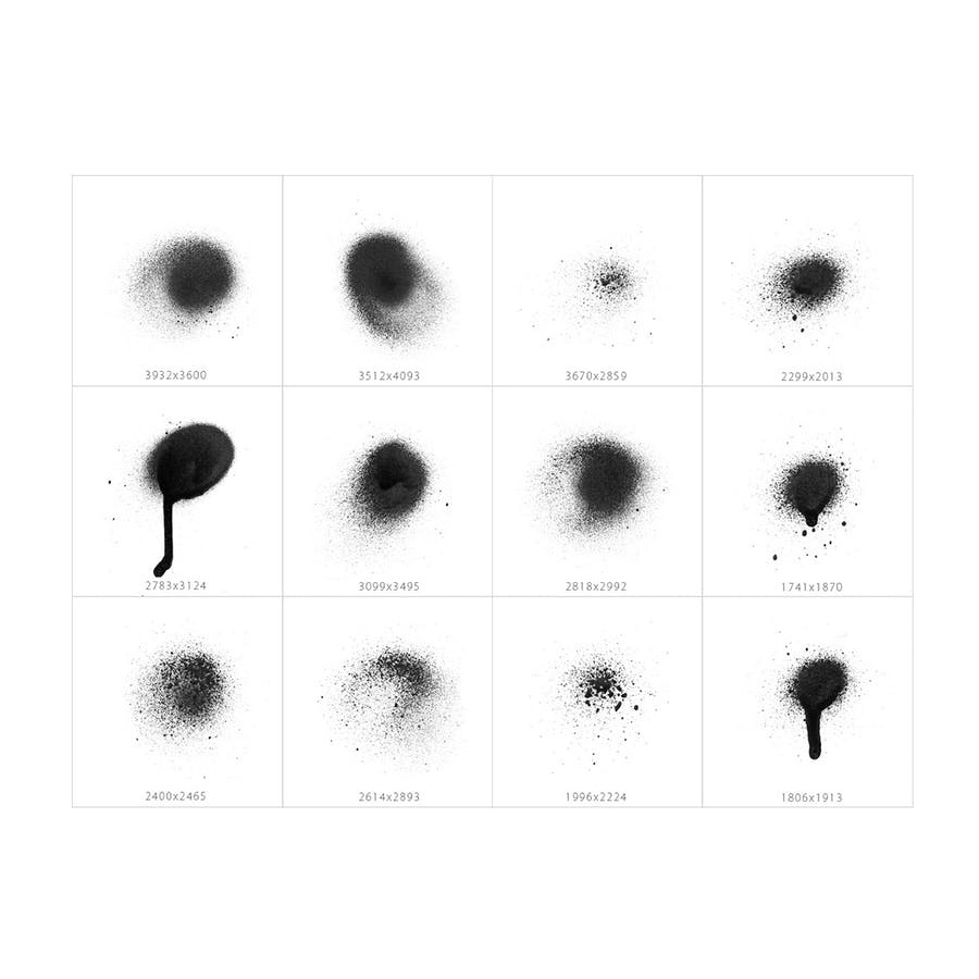 101 Spot Blob Spray - Photoshop Stamp Brushes