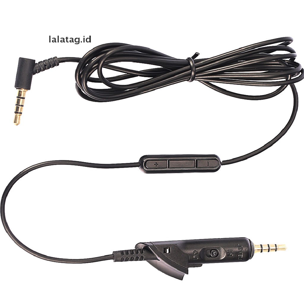 (Flyag) Kabel Audio Pengganti Dengan Mic Untuk Headphone QuietComfort QC15 Kabel Audio Pengganti Dengan Mic Warna Hitam Untuk Headphone QuietComfort QC15 Penggantian Penggantian