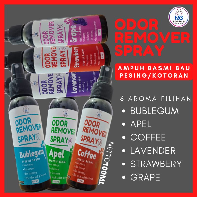 odor remover spray penghilang bau kotoran kencing pipis hewan 100ml