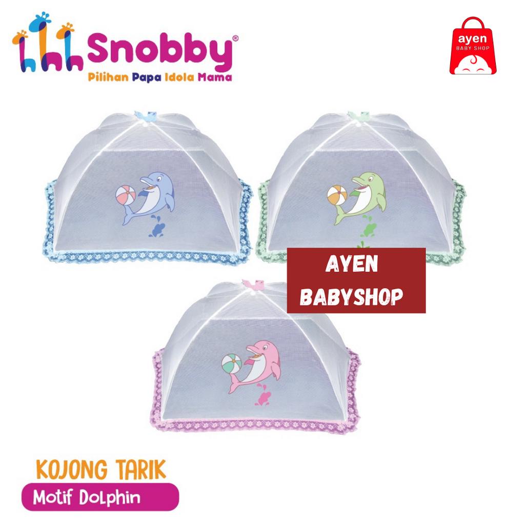 Snobby Kojong Tarik Motif Dolphin Kelambu Bayi Lipat Anti Nyamuk Mosquito Net