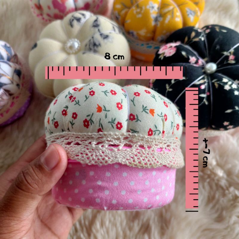 PINCUSHION tempat jarum pentul lucu tempat peniti buka tutup