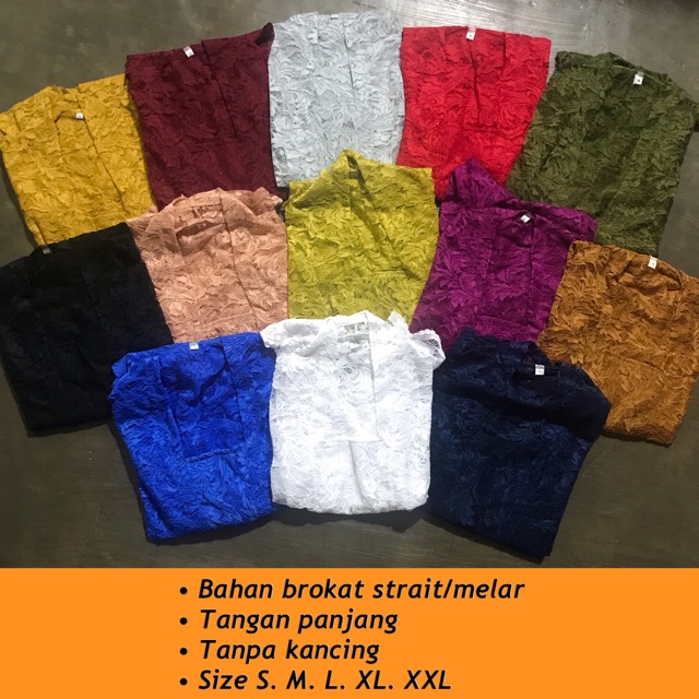 Kebaya Bali Brokat Sofia Bed Kutu Baru Full Stretch Atasan Tradisional Lengan Panjang