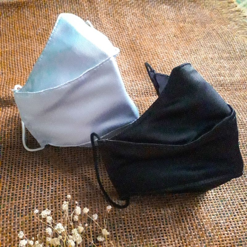 Masker satin/ katun premium/masker kain 3D/ masker kain duckbil/ masker kain satin 3D/non medis mask