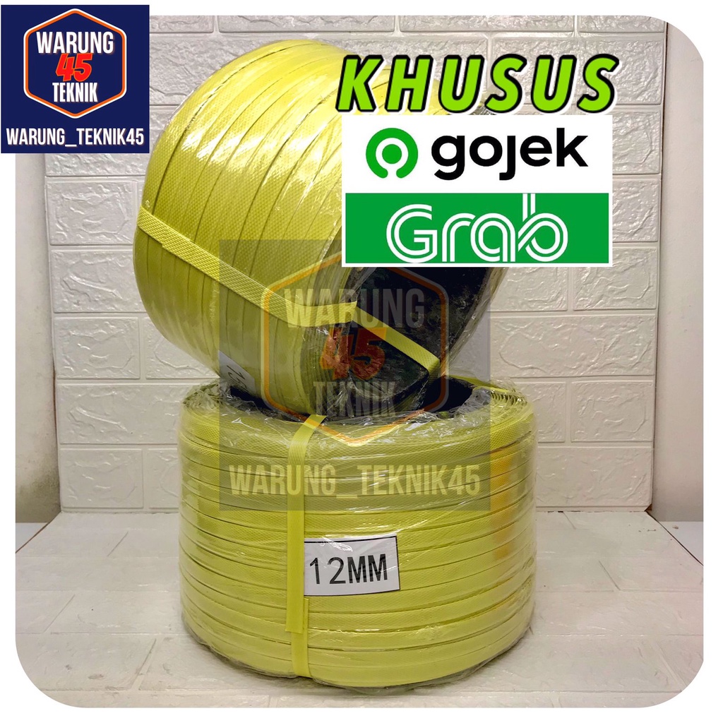 GOJEK | GRAB | strapping straping band 12 mm berat 7kg tali kuning