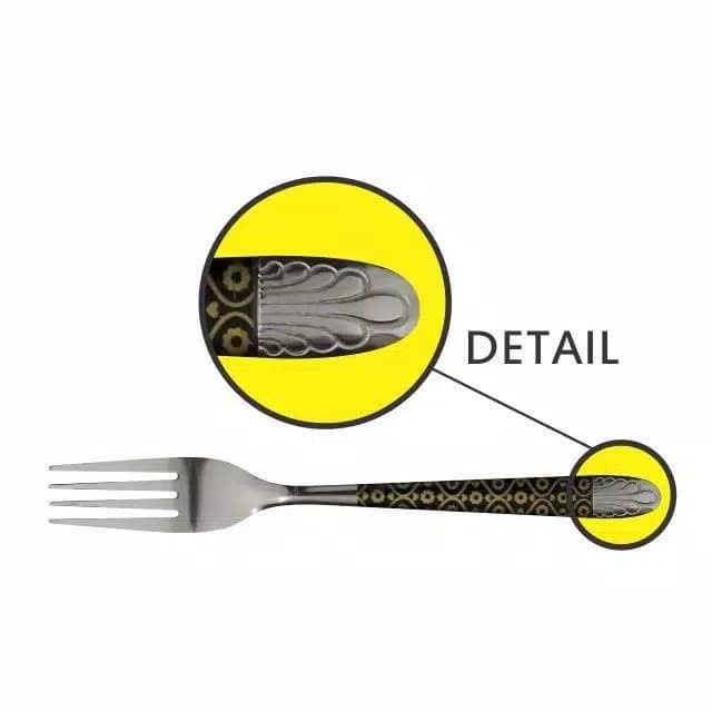 GAR4 - Garpu Stainless Batik Tebal Alat Makan 12pcs
