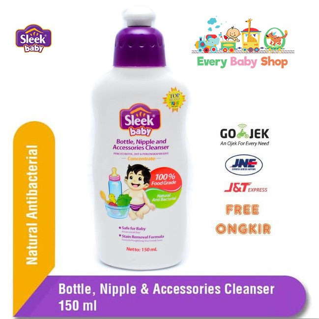 SLEEK Bottle Nipple CLEANSER 150 ml - Sabun Cuci Botol Dot Bayi 150ml - Kemasan Botol EXP 2026