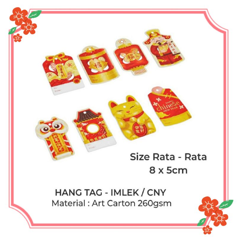 Jual Hang Tag Imlek Cny Chinese New Year Sincia Label T Tag Packaging Kartu Ucapan Shopee