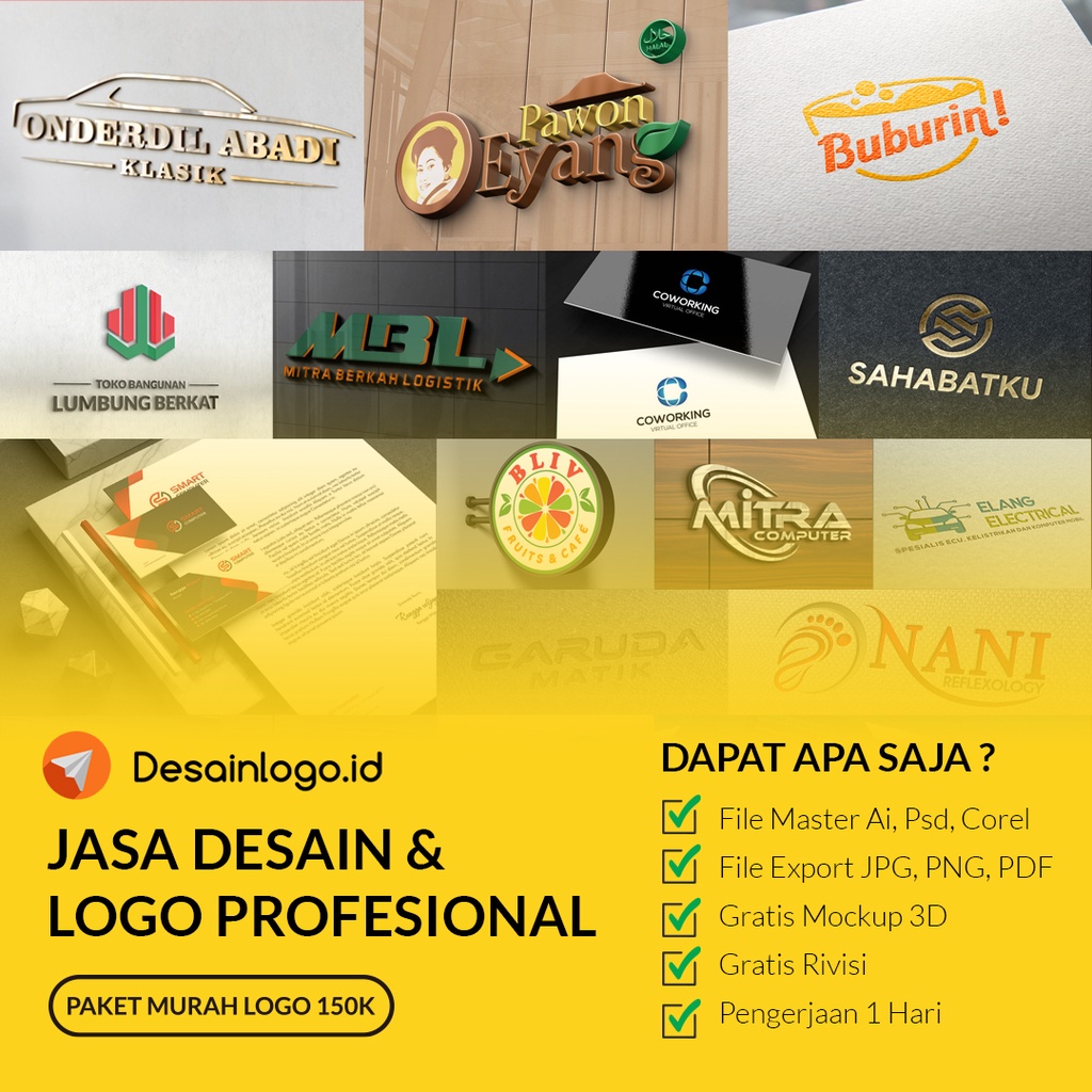 Jasa Desain & Logo Profesional - jasa desain logo keren dan profesional - 150Rban