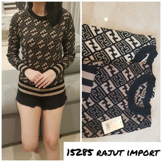 Atasan rajut wanita fendi ff kaos rajut wanita blus rajut Atasan rajut wanita fendi ff kaos rajut wanita blus rajut