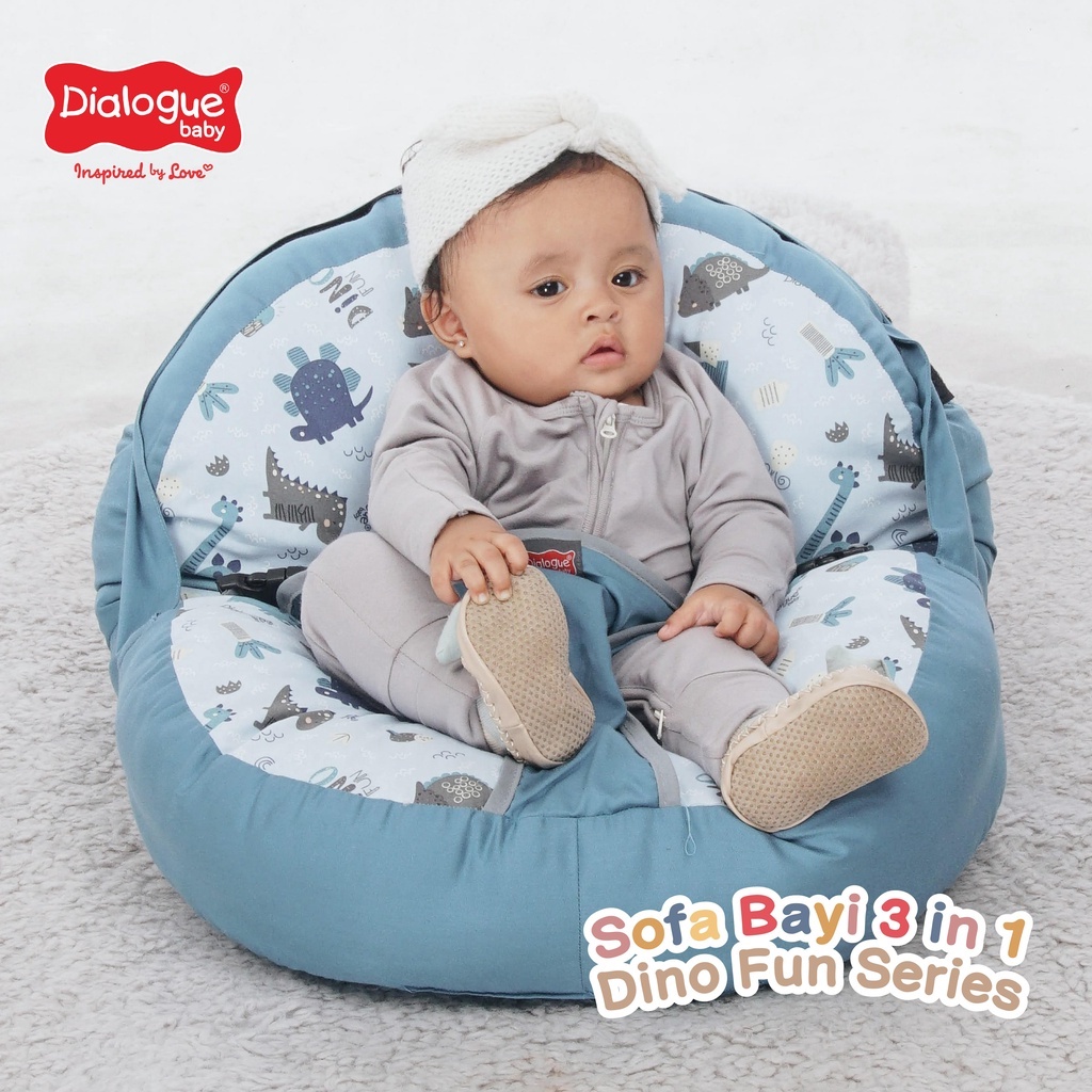 Dialogue Baby Sofa Bayi 3 in 1 Multifungsi Tempat Duduk Tidur Bayi Planet Dino Fun Astro Baby Boo Series