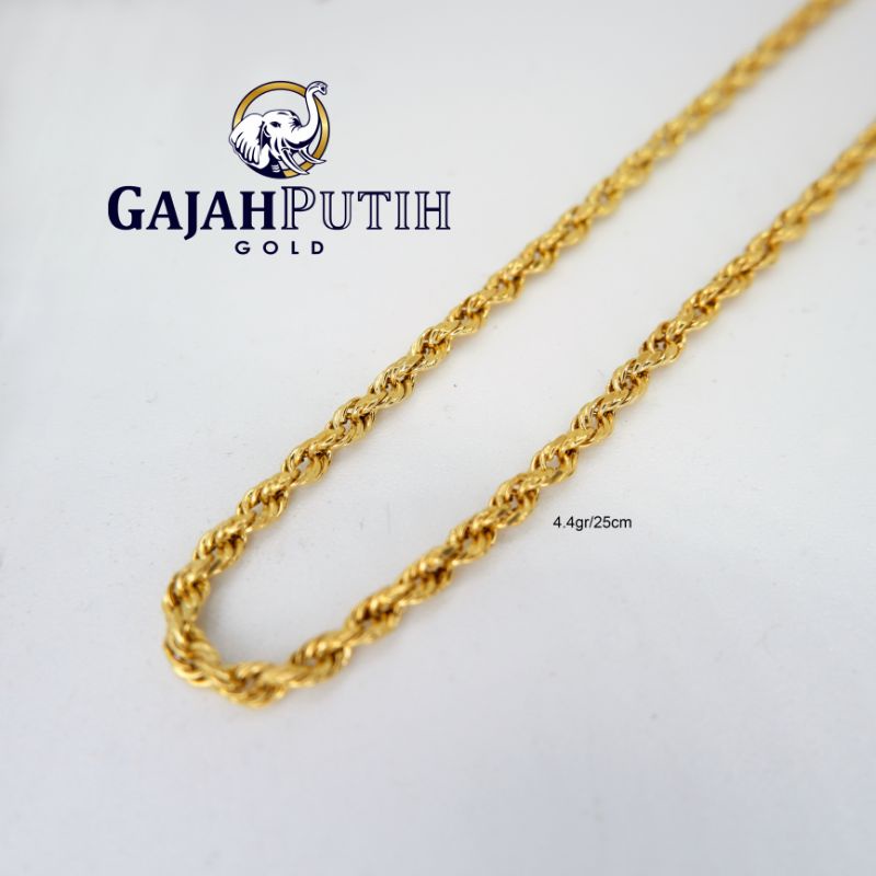 4,4gr Kalung Model Italy Tamparan Emas Asli Kadar 420 kodeN34425