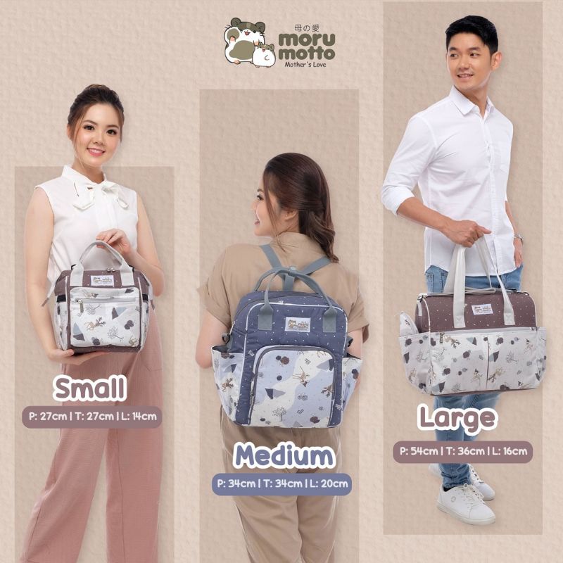 Morumotto tas bayi kecil/sedang/besar bambee series