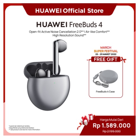 Huawei FreeBuds 4 TWS Headphone - Honor True Wireless Stereo Earbuds