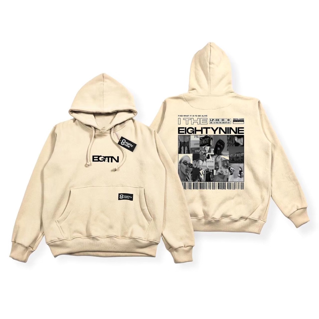 ( Diskon 46% ) hoodie cream Hoodie pria metal aesthetic font acak unisex original egtn somnium