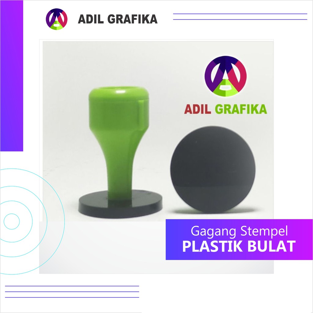 Gagang Stempel Plastik - Bulat