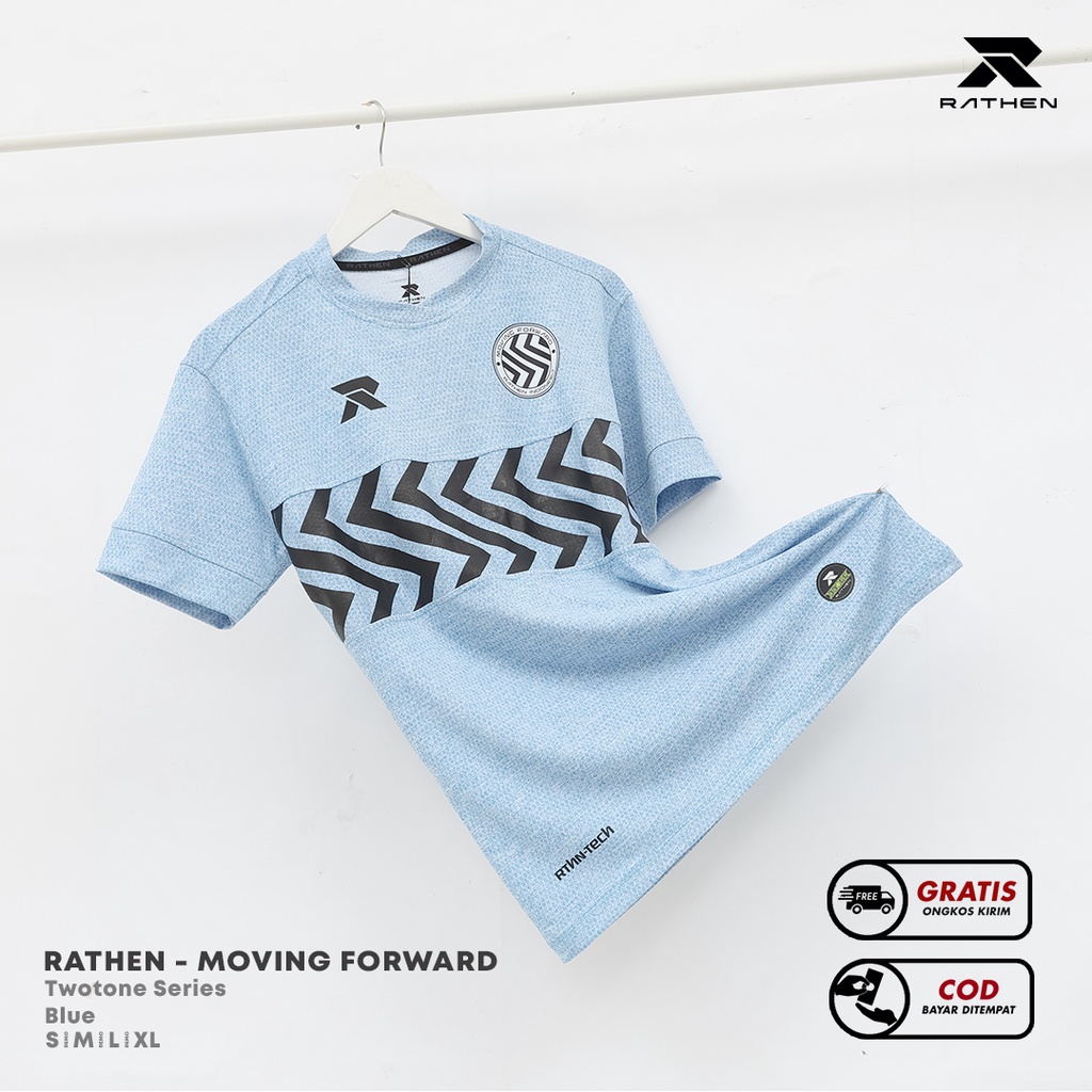 RATHEN - Jersey Running MOVING FORWARD Twotone Biru