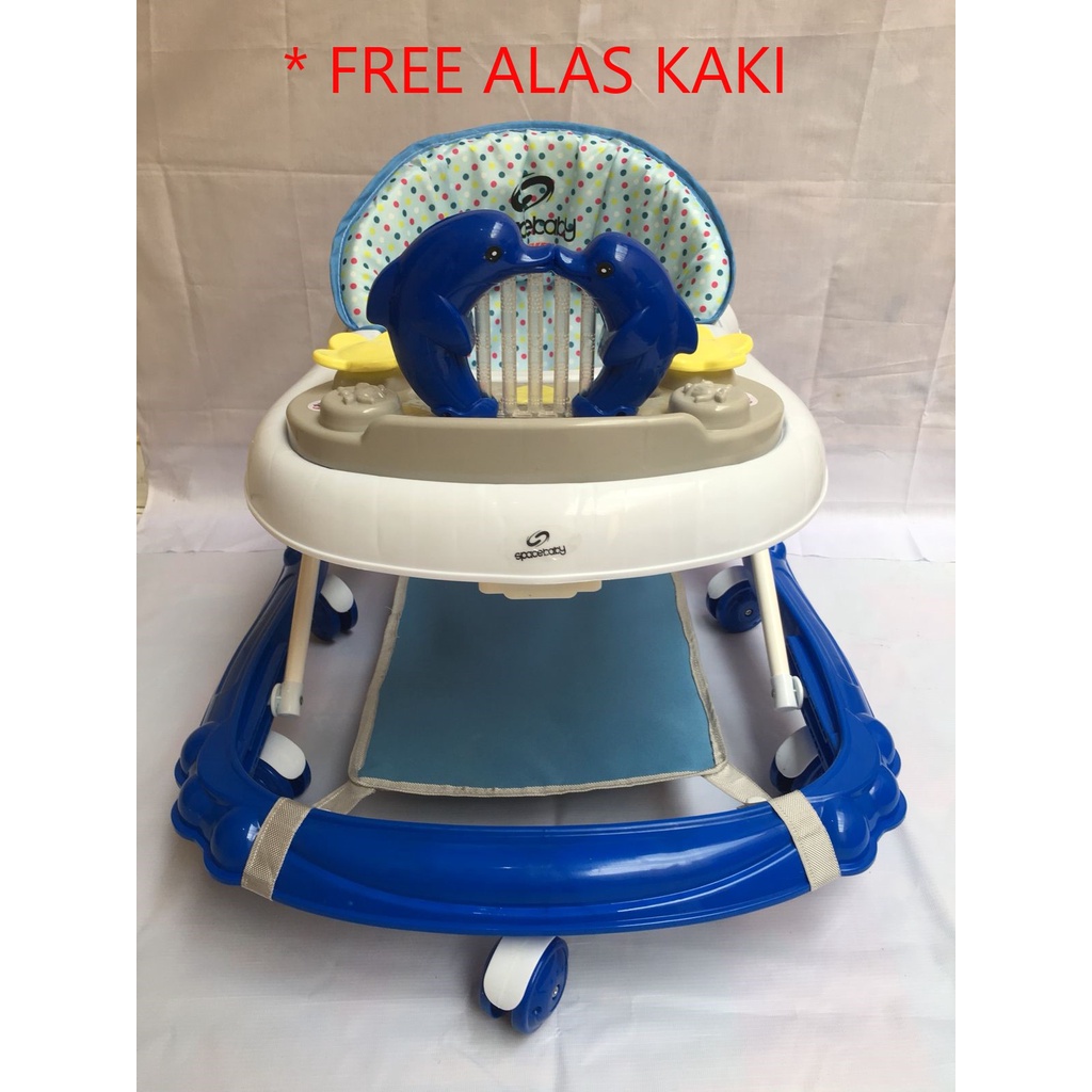 SPACE BABY baby Walker SB-302 Ic Music Lampu Mainan Bulan Dolphin SPACEBABY [ * FREE PACKING DUS ALAS ]