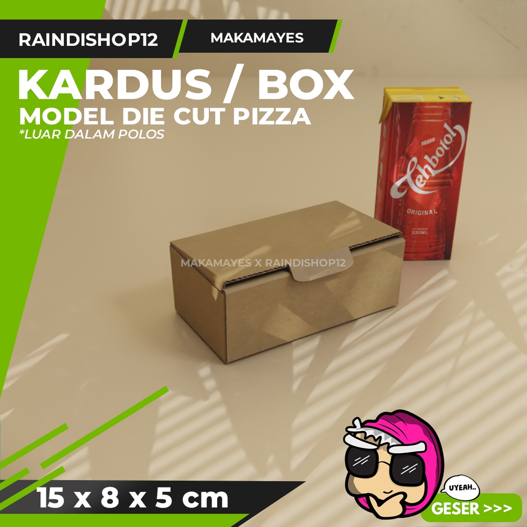 

(MIN 10 PCS) BOX 15 X 8 X 5 CM KARDUS DIE CUT PIZZA KEMASAN PACKAGING KADO