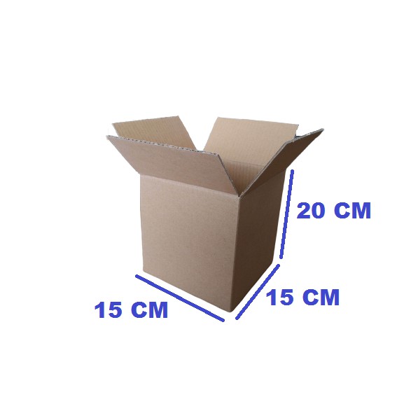 

Karton box 15*15*20 CM Carton Box Kardus Polos SINGLE WALL