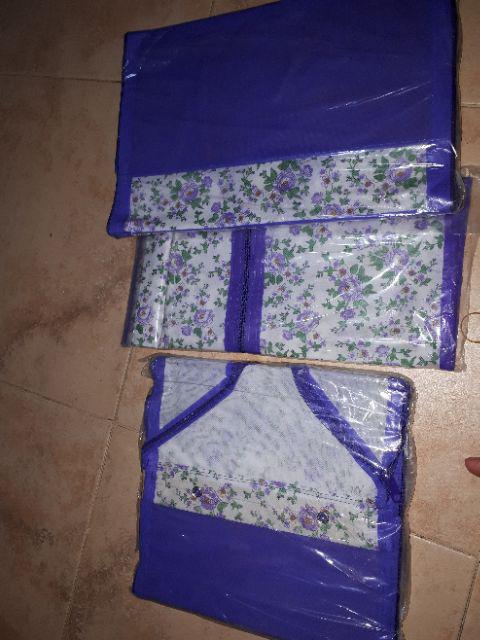 Paket Rak Gantung 3in1 Organizer Motif Bunga Full Resleting Alas Triplek