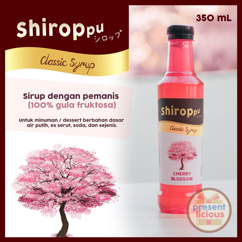 

Cherry Blossom | Shiroppu Classic Syrup 350 mL | Sirup Manis Rasa Cherry Blossom