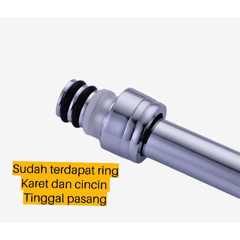 Kepala Kran Air Keran Air Angsa Wastafel Cuci Piring Bahan Stainless Tancap Bawah