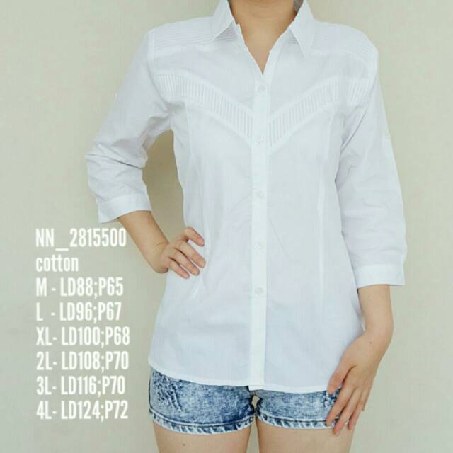 Kemeja Putih Wanita / Kemeja 7/8 Wanita