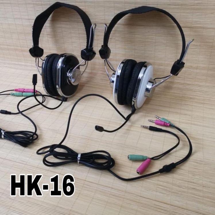 Termurah Headset HK DJ aux dan gaming mic depan Bando Extreme Mega Super Bass DJ-Laptop Music e61 se