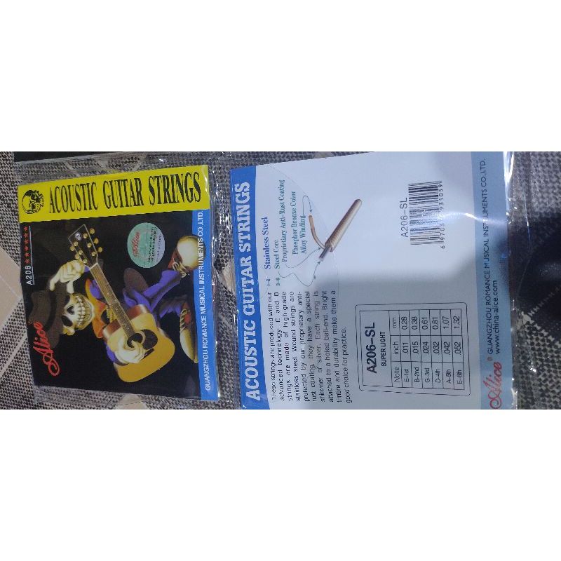 senar gitar alice original import akustik string