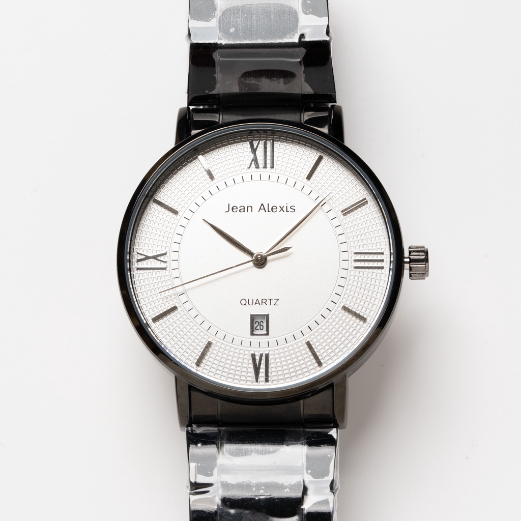 Jam Tangan Pria anti air Jean Alexis JA108 HOLGER GHT - Prestige Edition - White Dial (Pria 42mm)