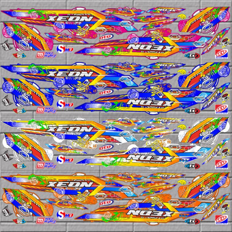 STRIPING VARIASI MOTOR XEON GT KARBU THAILOOK KARAKTER