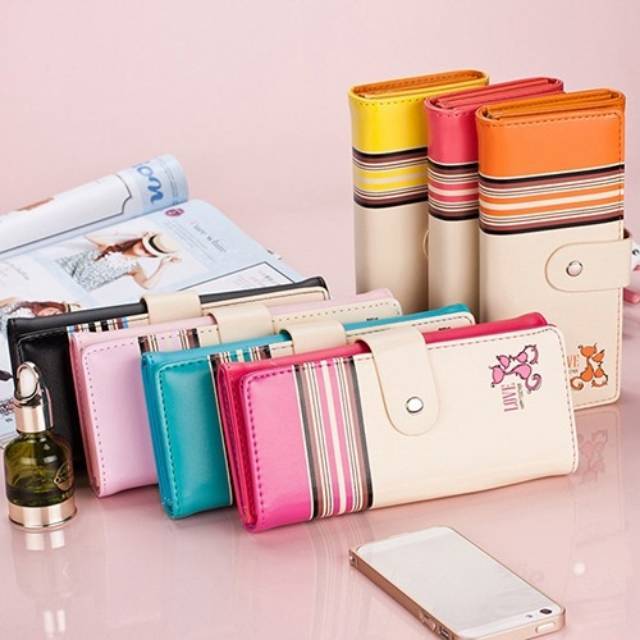 Dompet Wanita Import / Dompet Lipat Panjang Sesuai Gambar