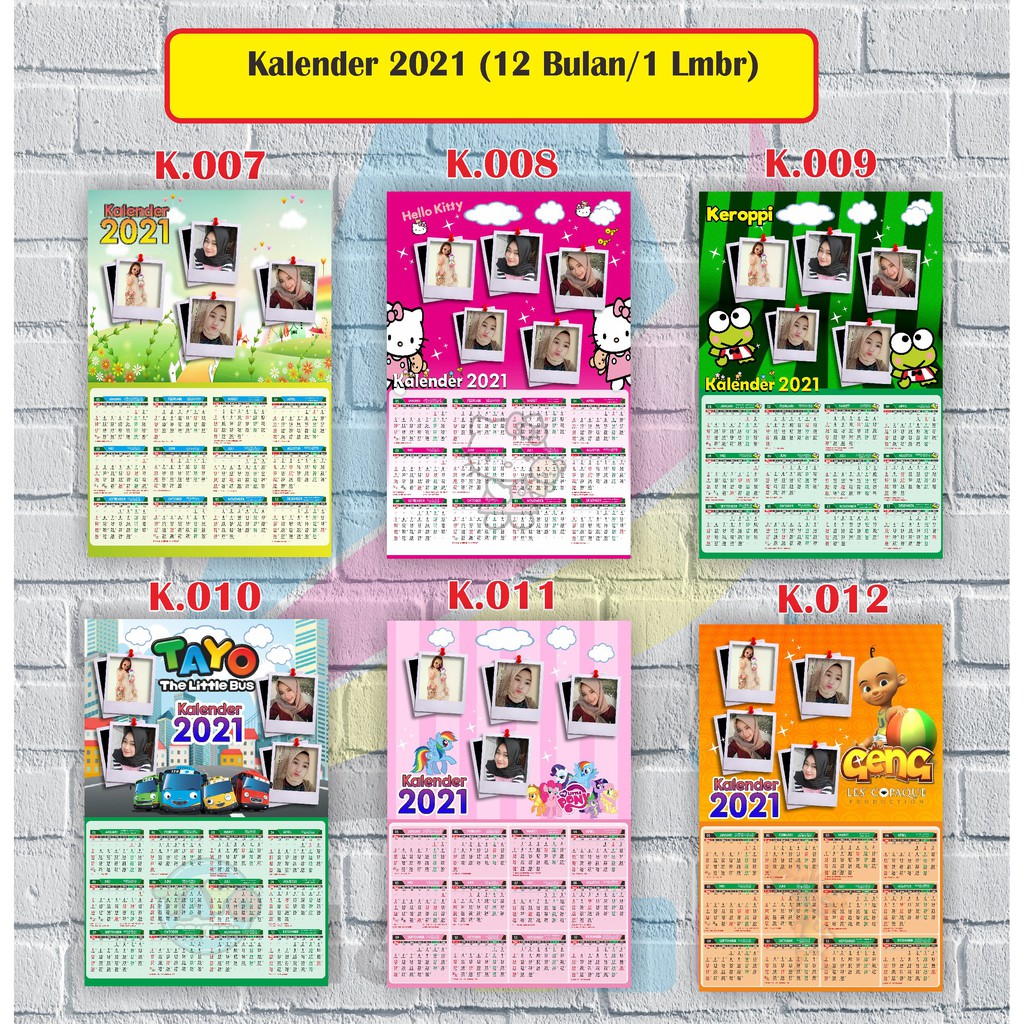 

Kalender Foto 2021 Versi 1 lembar