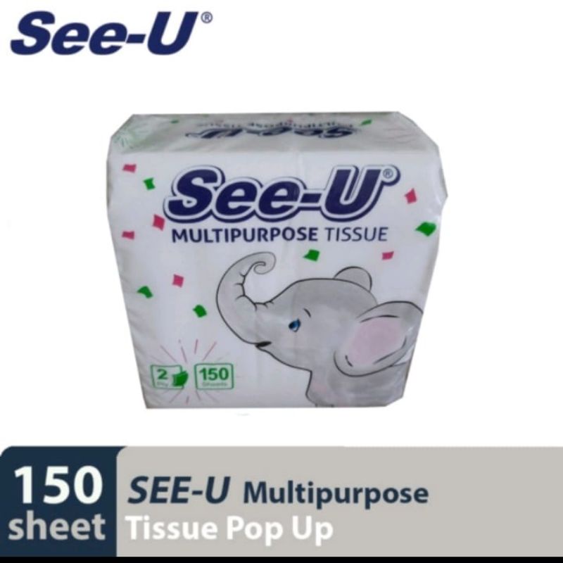 TISU SEE-U 150 SHEET 2 PLY/TISU SEE-U GAJAH 150 SHEET 2 PLY