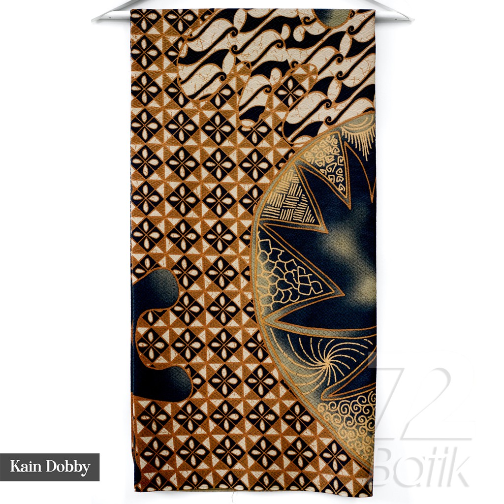 KAIN BATIK PREMIUM Dobby Motif Parang Sekar Warna Hitam Coklat Choklat 728403 Cap 72 Jarik Jarit Samping Kebat Panjang Batik Dobby Modern Premium Bahan Seragam Batik Pernikahan Kantor Keluarga Murah Kamen Jadi Batik Bali Lembaran