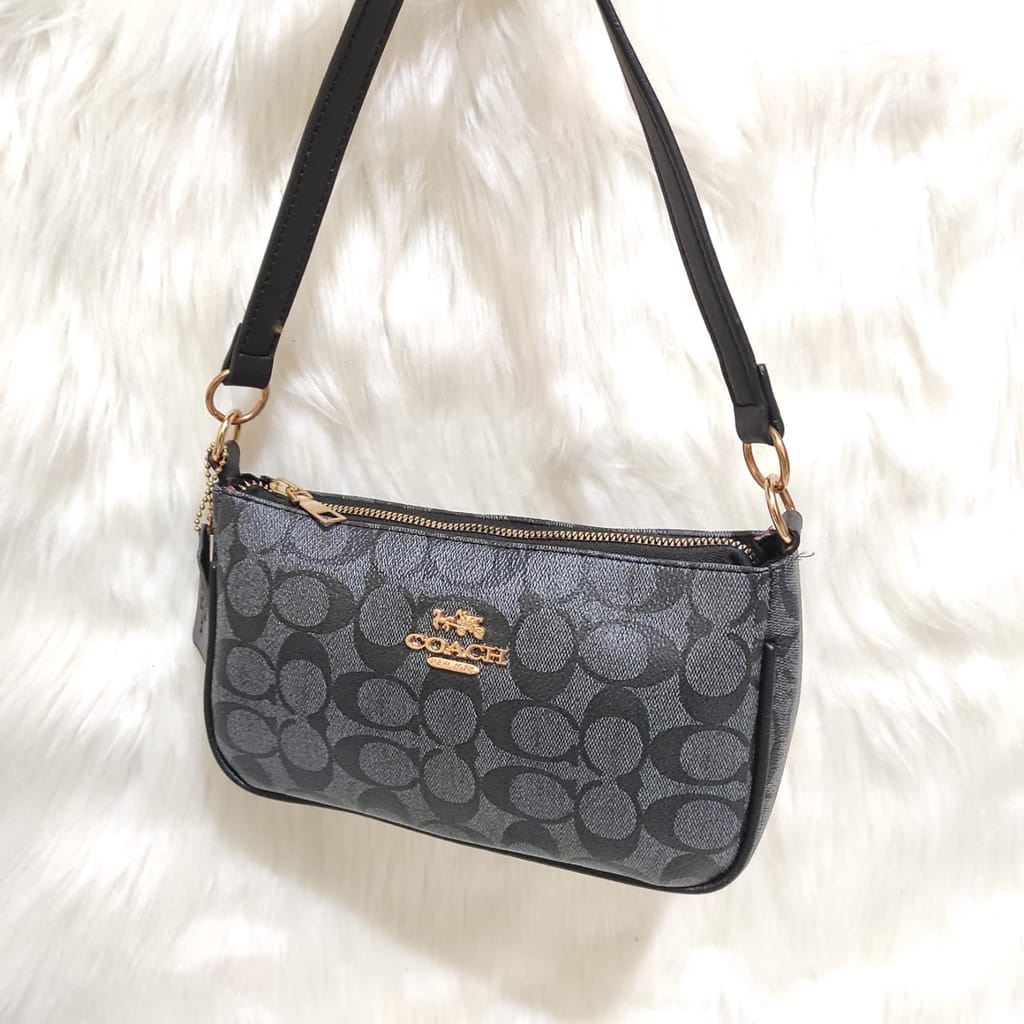 PROMO!!! COACH TOP HANDLE POUCH IN SIGNATURE SLEMPANG MINI 6 VARIANT UK 23x12