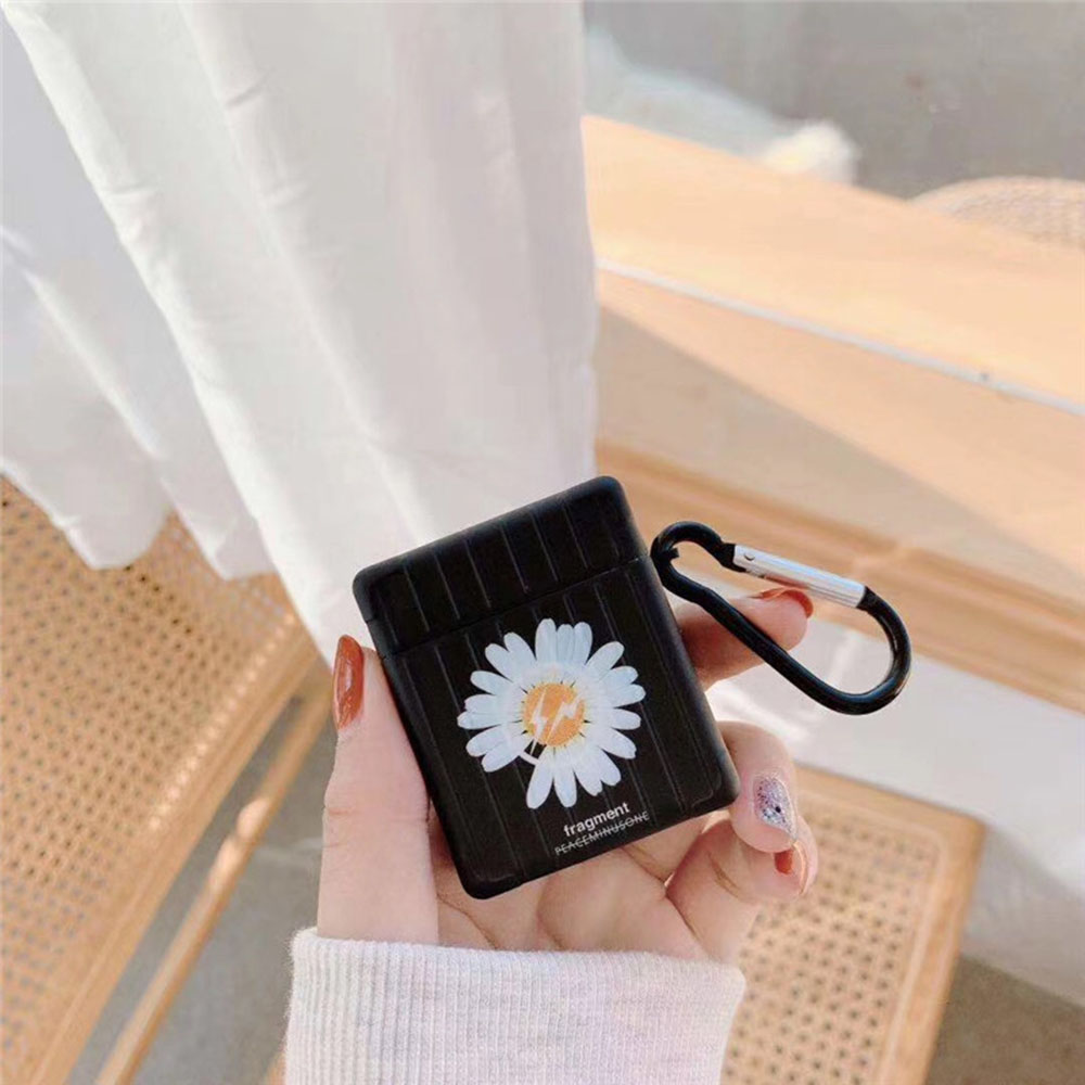 【TERSEDIA &amp; COD】Casing Silikon Gaya Korea Motif Bunga Daisy Untuk Simpan Earphone Wireless Bluetooth Apple Airpods 12