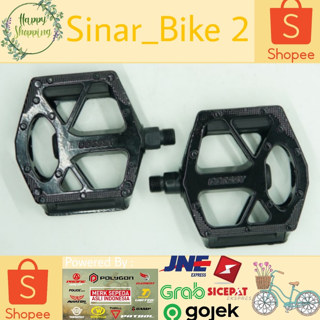 Pedal Sepeda Odessy Bahan Alloy Samson Hitam