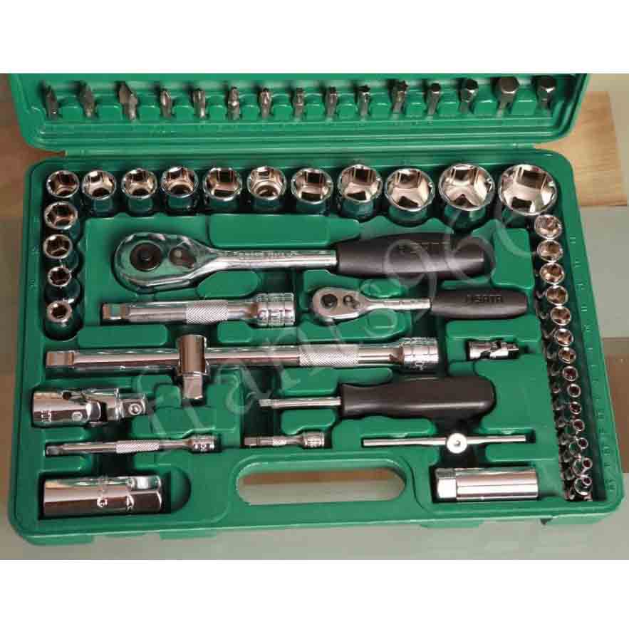 Kunci Socket Set 86 Pcs 1/4 Inch &amp; 1/2 Inch (METRIC) 09013 SATA TOOLS