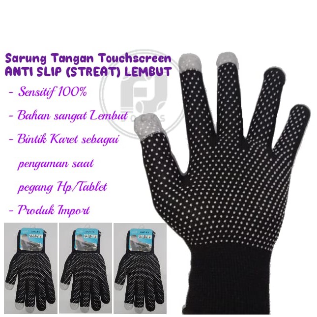 SARUNG TANGAN TOUCH SCREEN IMPORT ANTI SLIP (STREAT)