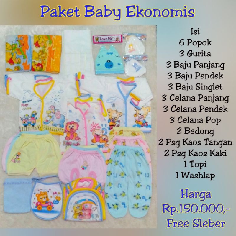 Paket Newborn Ekonomis Perlengkapan Bayi Kado Sambang