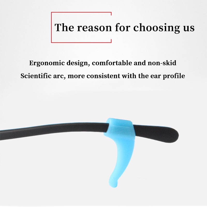 Silicone Anti-Slip Telinga-hooks Untuk Kacamata Kacamata Sunglasses