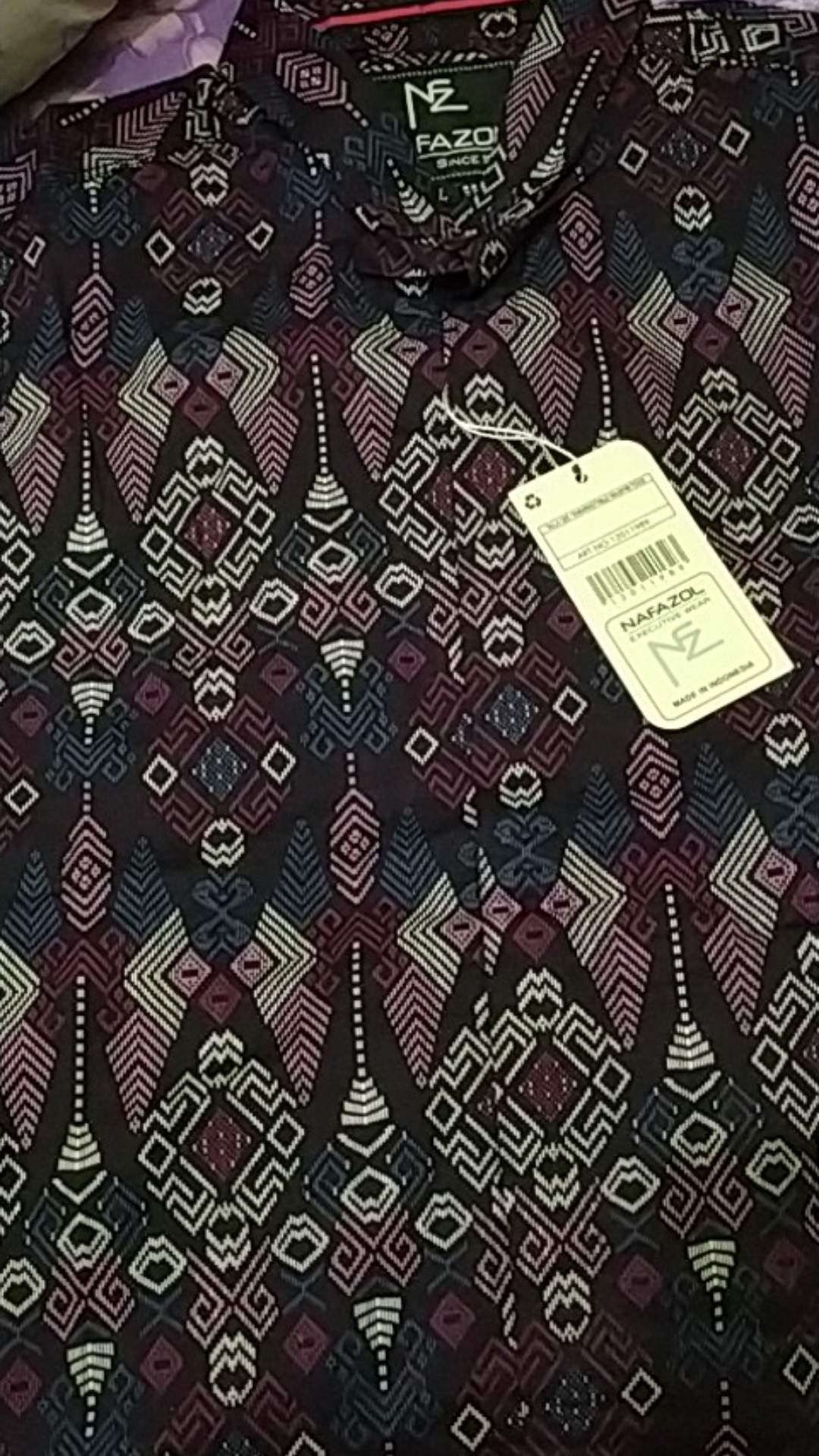 Kemeja Batik Pria Lengan Panjang Dan Pendek Purple Songket Batik Motif Murah 6500