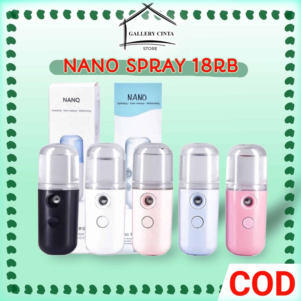 Cuci Gudang Nano spray wajah mini ori portable usb rechatgeable 30 ml perawatan wajah