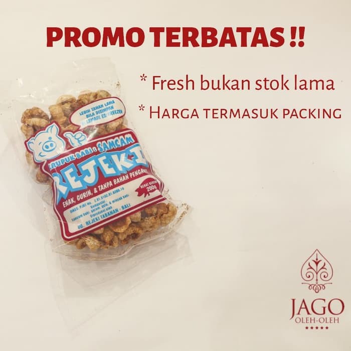 

Krupuk Babi Rejeki Samcam 200gr oleh-oleh dari Bali